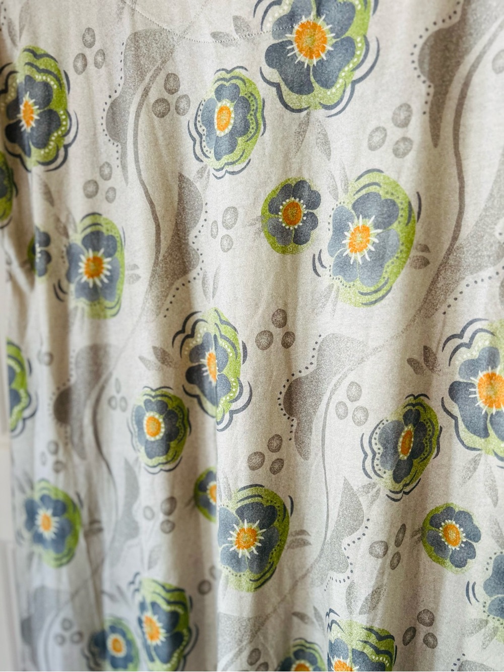 Gudrun Sjödén Organic Cotton Modal Floral Midi Dress M Portugal Lagenlook Floral - Picture 6 of 10